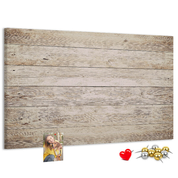 Kurkbord rustieke planken in lichte tinten