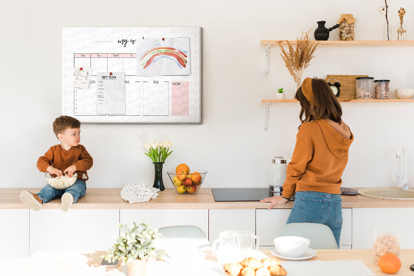 Kurk prikbord weekplanner met ruimte voor notities