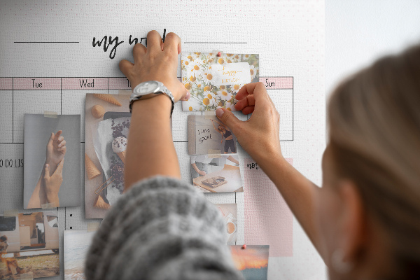 Kurk prikbord weekplanner met ruimte voor notities