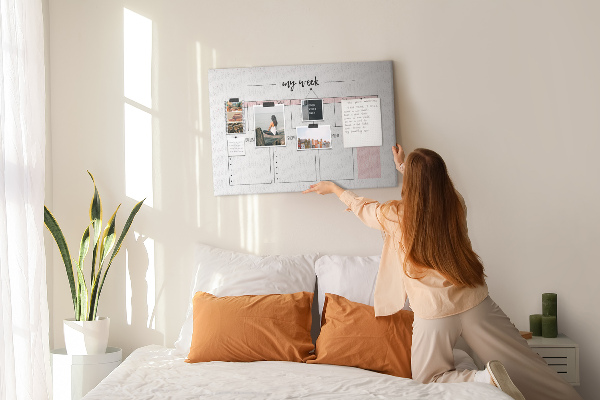 Kurk prikbord weekplanner met ruimte voor notities
