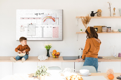 Kurk prikbord weekplanner met ruimte voor notities