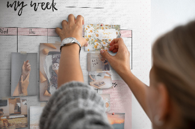 Kurk prikbord weekplanner met ruimte voor notities