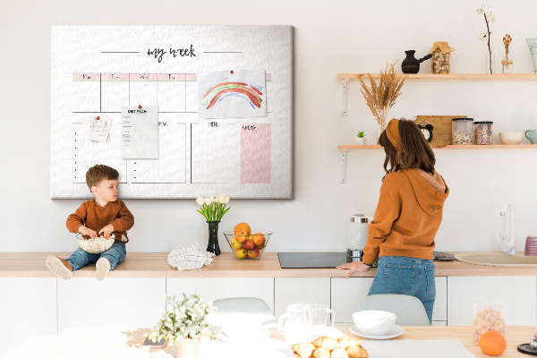 Kurk prikbord weekplanner met ruimte voor notities
