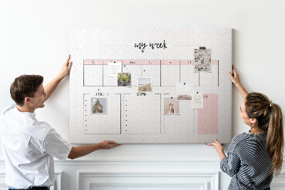 Kurk prikbord weekplanner met ruimte voor notities