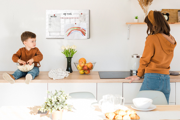 Kurk prikbord weekplanner met ruimte voor notities