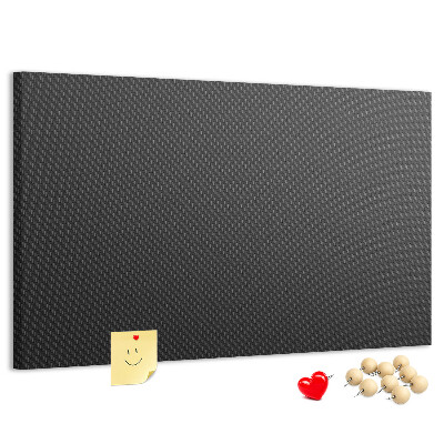 Prikbord zwarte stof met subtiel ruitpatroon