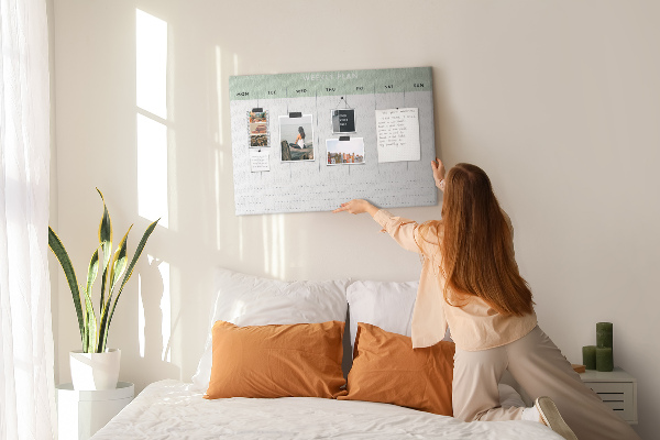 Prikbord weekplanning met duidelijke secties