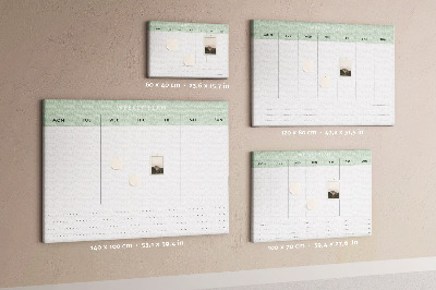 Prikbord weekplanning met duidelijke secties