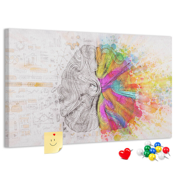 Kurk prikbord met een creatief ontwerp in kleur