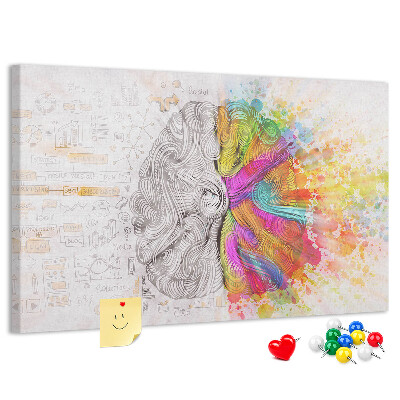Kurk prikbord met een creatief ontwerp in kleur