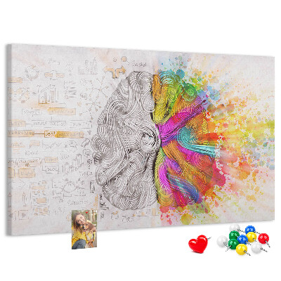 Kurk prikbord met een creatief ontwerp in kleur