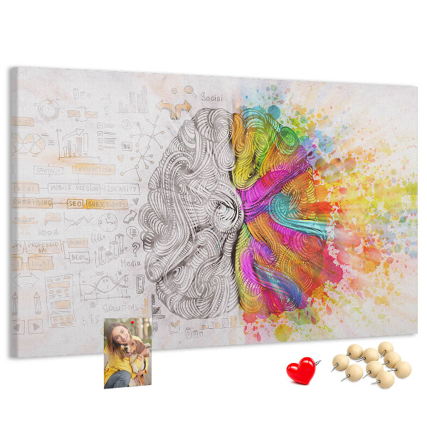 Kurk prikbord met een creatief ontwerp in kleur