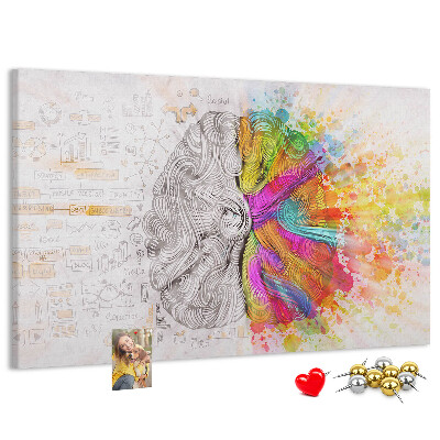 Kurk prikbord met een creatief ontwerp in kleur