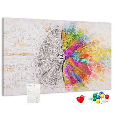 Kurk prikbord met een creatief ontwerp in kleur