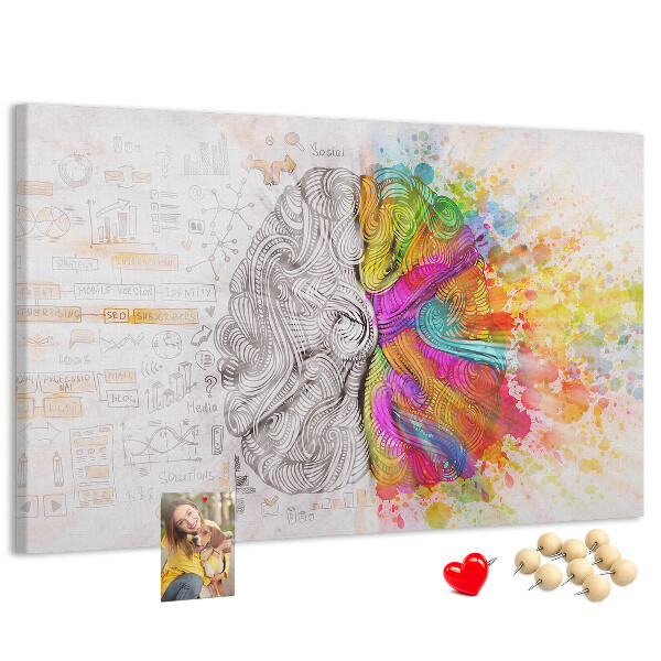 Kurk prikbord met een creatief ontwerp in kleur