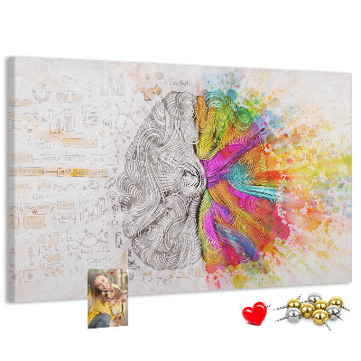 Kurk prikbord met een creatief ontwerp in kleur