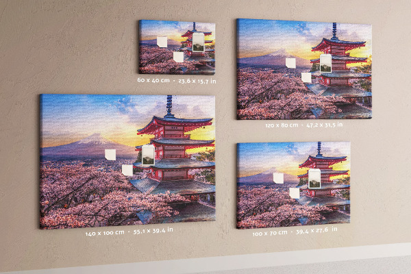Kurkbord lentelandschap met de berg Fuji