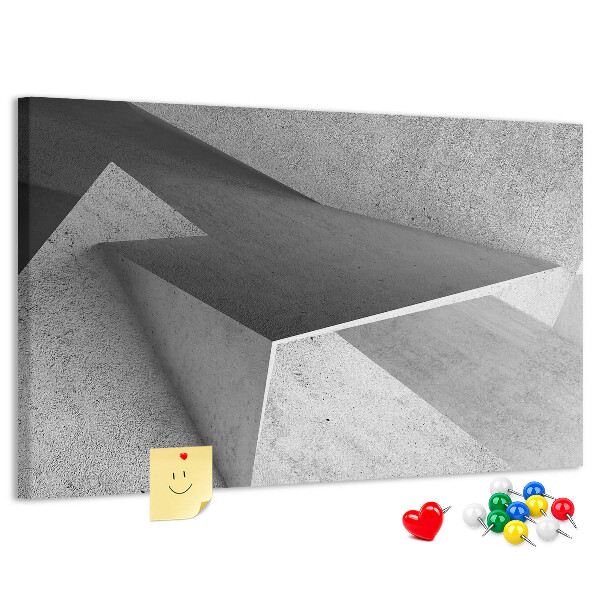 Kurkbord met geometrische vormen in een minimalistische stijl