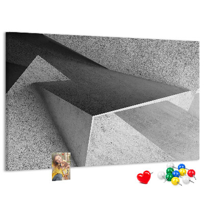 Kurkbord met geometrische vormen in een minimalistische stijl