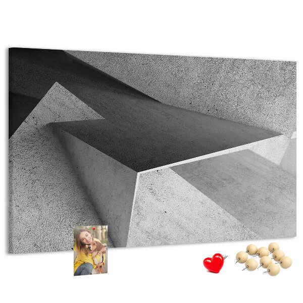 Kurkbord met geometrische vormen in een minimalistische stijl