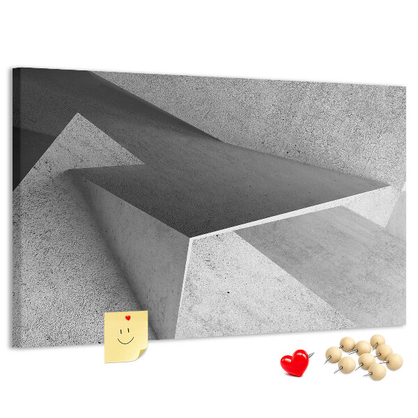 Kurkbord met geometrische vormen in een minimalistische stijl
