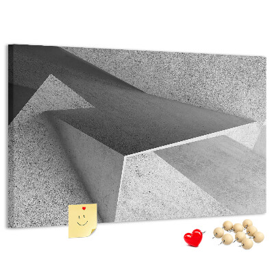 Kurkbord met geometrische vormen in een minimalistische stijl