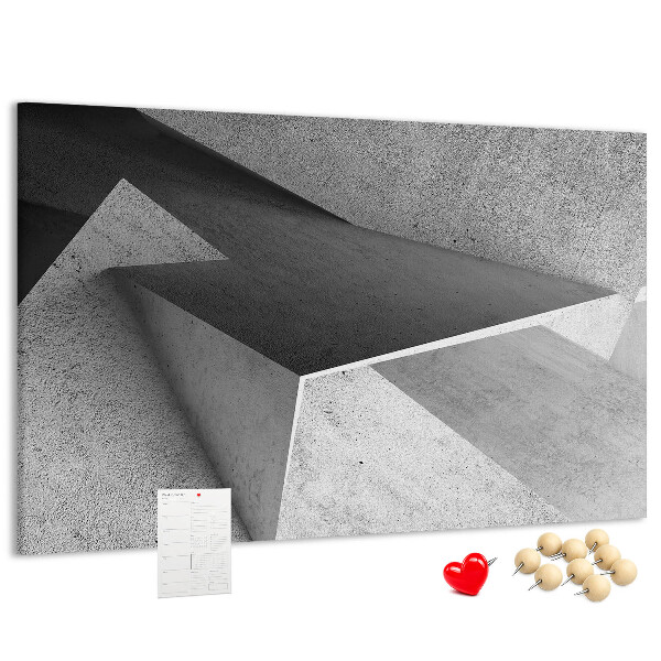 Kurkbord met geometrische vormen in een minimalistische stijl