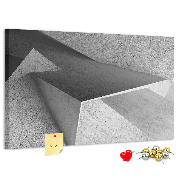 Kurkbord met geometrische vormen in een minimalistische stijl