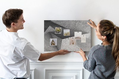 Kurkbord met geometrische vormen in een minimalistische stijl