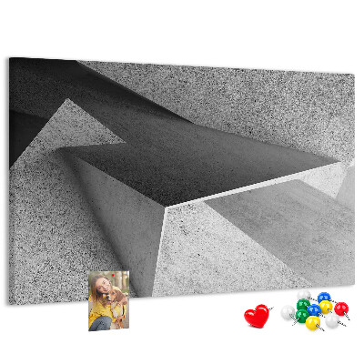 Kurkbord met geometrische vormen in een minimalistische stijl