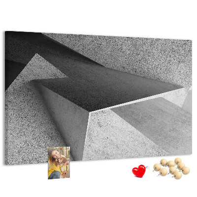 Kurkbord met geometrische vormen in een minimalistische stijl