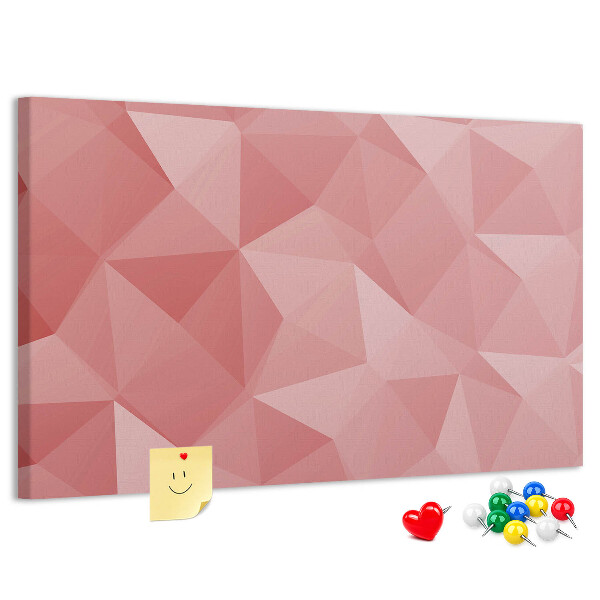 Prikbord geometrische vormen in roze en beige tinten