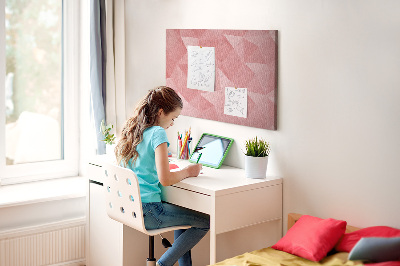 Prikbord geometrische vormen in roze en beige tinten