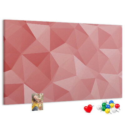 Prikbord geometrische vormen in roze en beige tinten