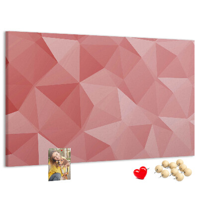 Prikbord geometrische vormen in roze en beige tinten