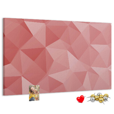 Prikbord geometrische vormen in roze en beige tinten