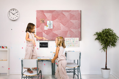 Prikbord geometrische vormen in roze en beige tinten
