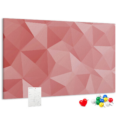Prikbord geometrische vormen in roze en beige tinten