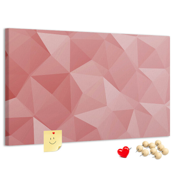 Prikbord geometrische vormen in roze en beige tinten