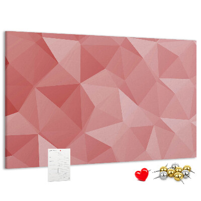 Prikbord geometrische vormen in roze en beige tinten