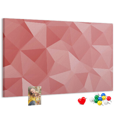 Prikbord geometrische vormen in roze en beige tinten