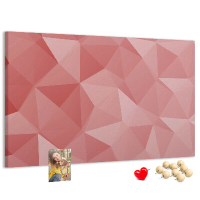 Prikbord geometrische vormen in roze en beige tinten