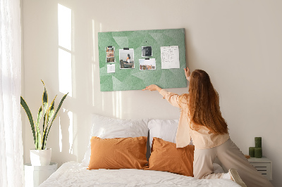 Kurkbord met abstract patroon in groene tinten