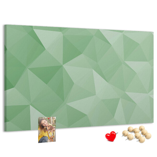 Kurkbord met abstract patroon in groene tinten