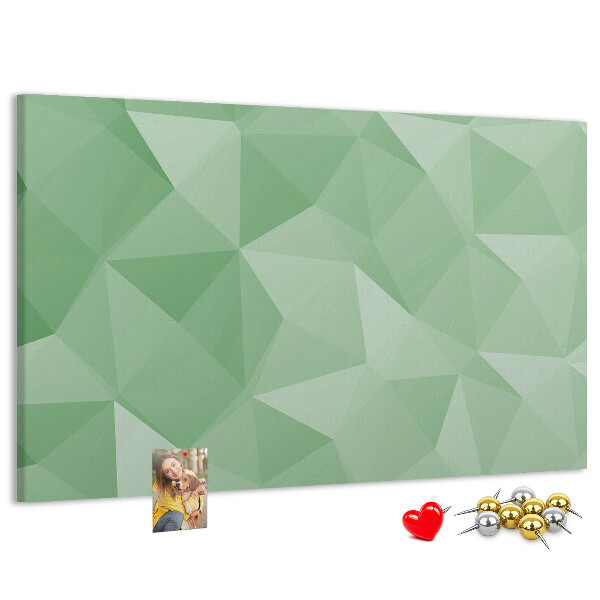 Kurkbord met abstract patroon in groene tinten