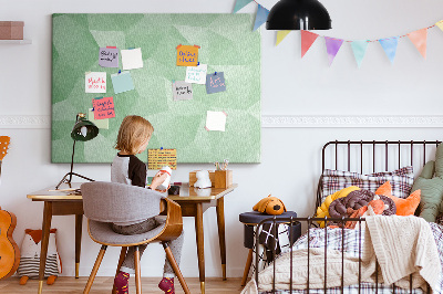 Kurkbord met abstract patroon in groene tinten