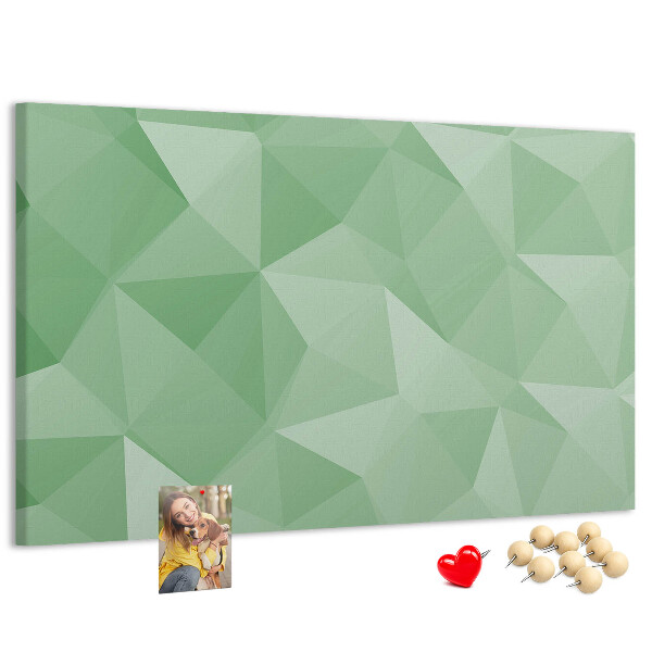Kurkbord met abstract patroon in groene tinten