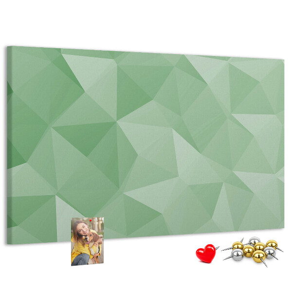 Kurkbord met abstract patroon in groene tinten