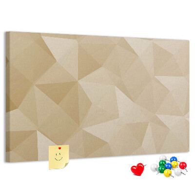 Kurk prikbord met abstract patroon in beigetinten