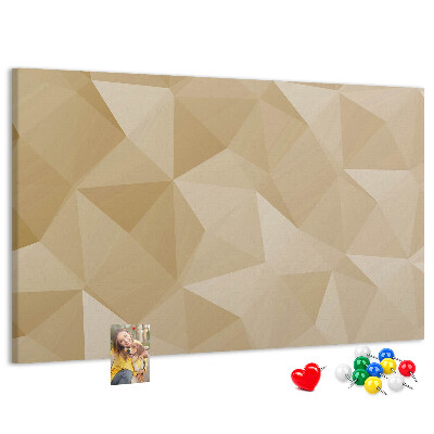 Kurk prikbord met abstract patroon in beigetinten
